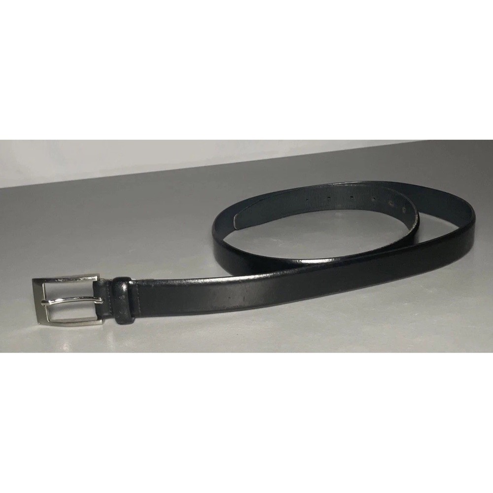 Hugo Boss Men's Black Leather Dress Belt Size 44‎